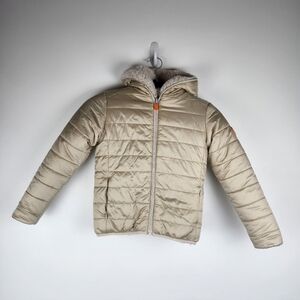 SAVE THE DUCK Kids Beige Pea Coat